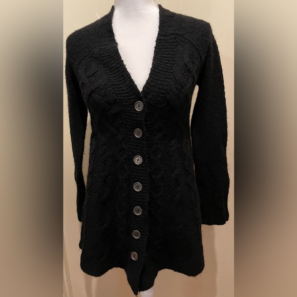 Free People Sweaters - Free People Black Button Down Sweater Size S/P Color Black